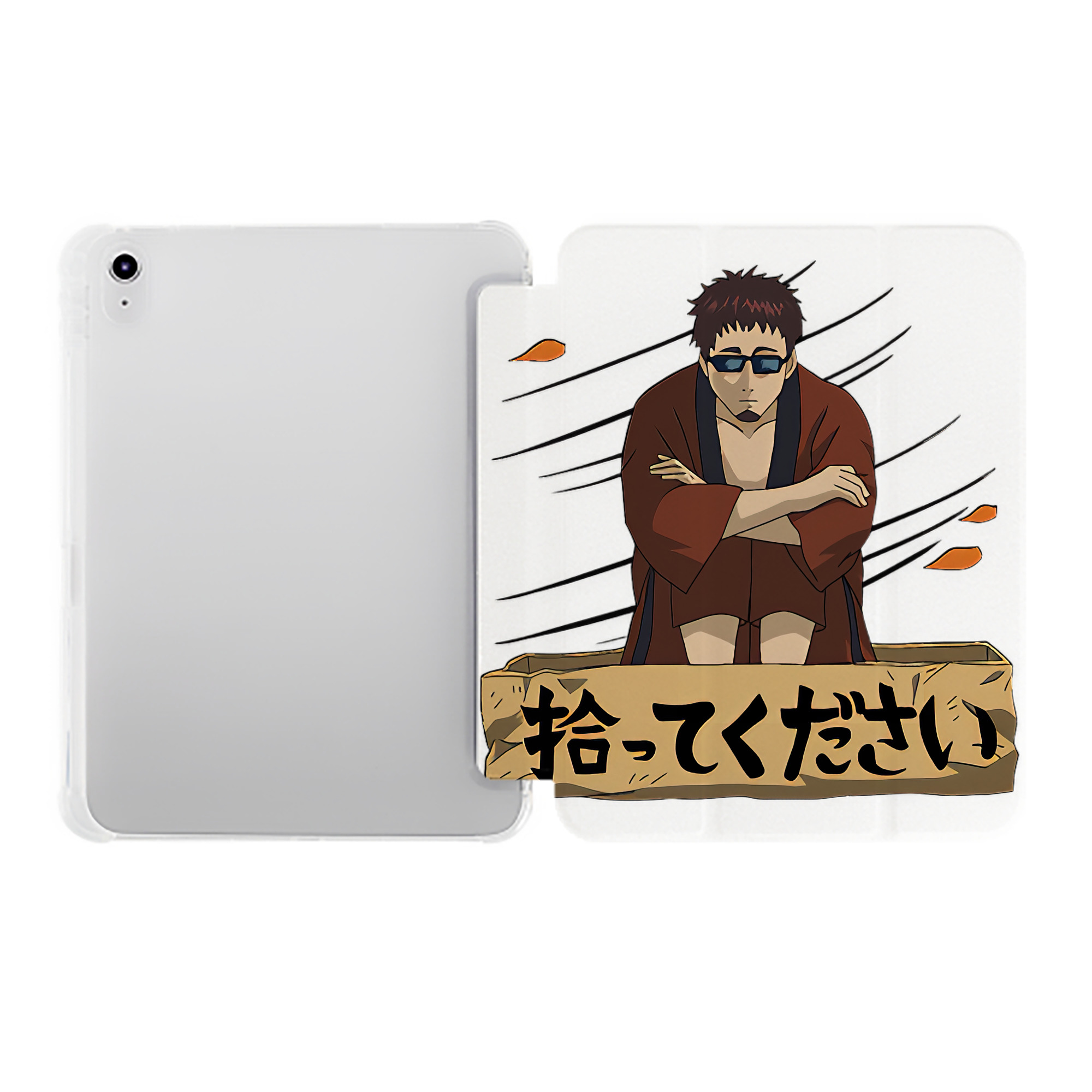 （画像用） ぎんたま 坂田銀時（さかたぎんとき） 神楽 志村新八（しむら しんぱち） GINTAMA Sakata Gintoki Kagura Shimura Shinpachi IPad ケース ペン収納付き 三つ折りスタンド PUレザー×シリコン 対応機種9.5/10.5/10.9インチ